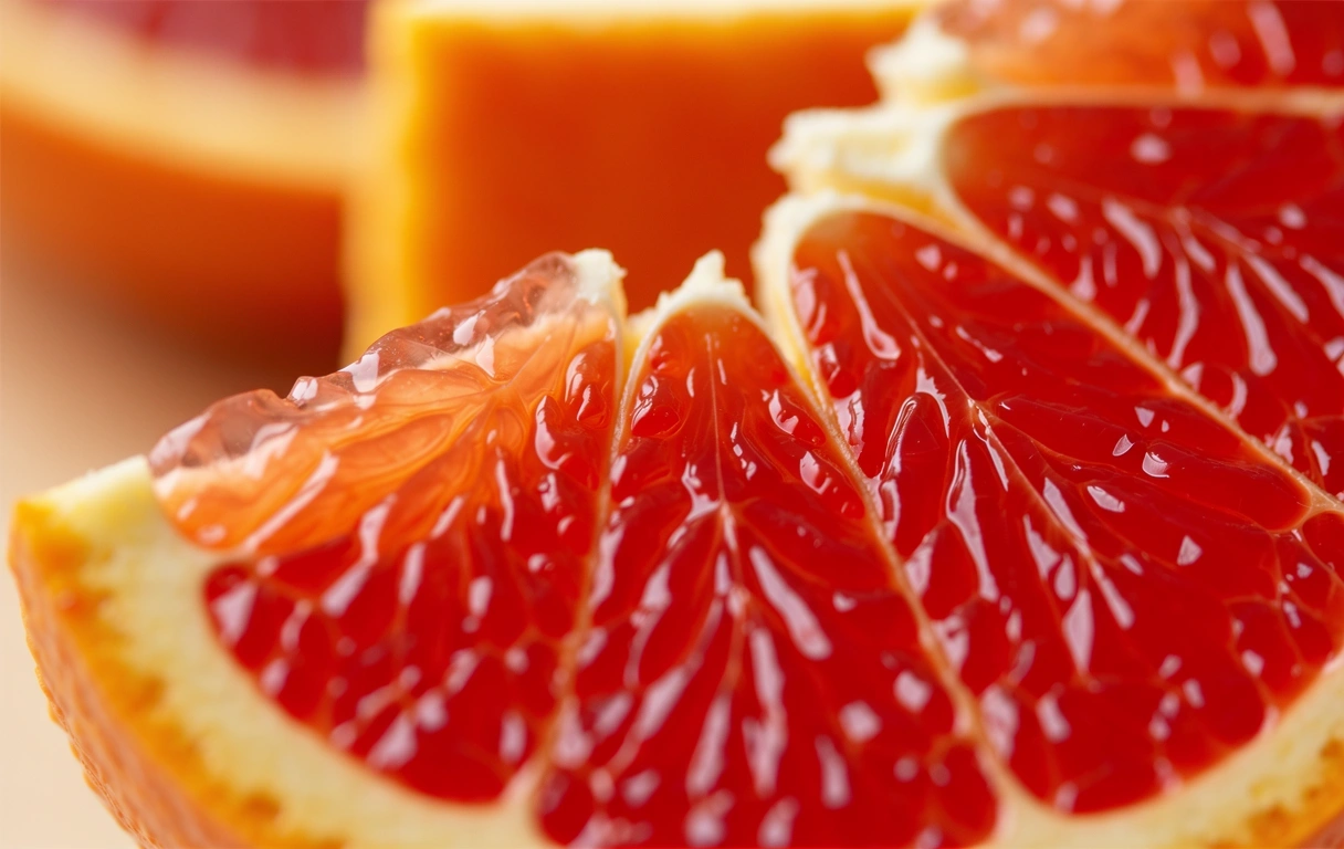 Makro-Aufnahme einer Blutorange